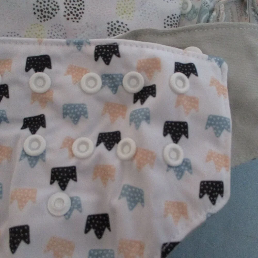 Simple Being 6 Diapers  Liners 1 Wetbag New Unisex Adjustable Size S M L Reusabl